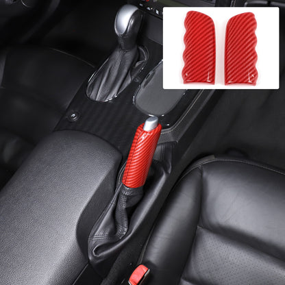 Red Carbon Fiber ABS Parking Brake Lever Sleeve Trim For Corvette C6 2005-2013 2