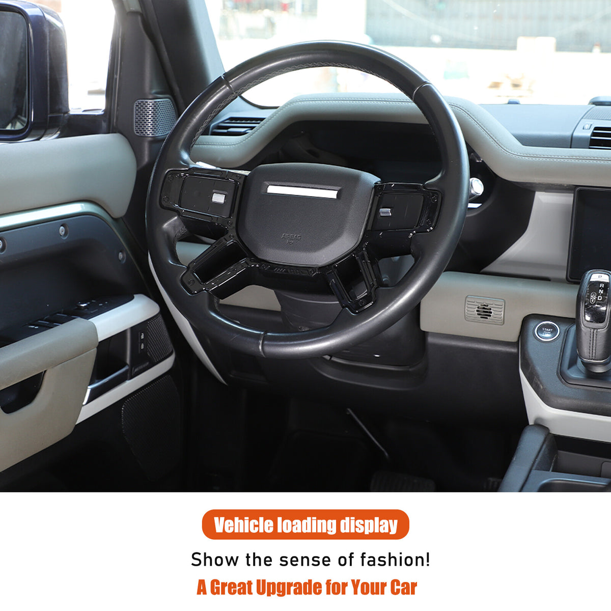 Mecha Glossy Black Steering Wheel Frame Trim For Land Rover Defender L663 20-25 12