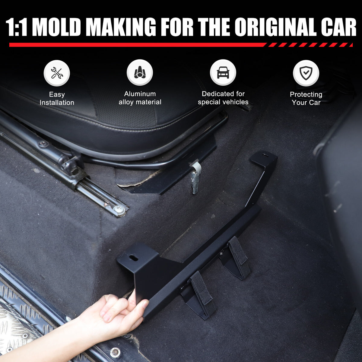 Car Seat Fire Extinguisher Holder Mount Bracket For LR Defender L316 2004-2018 6