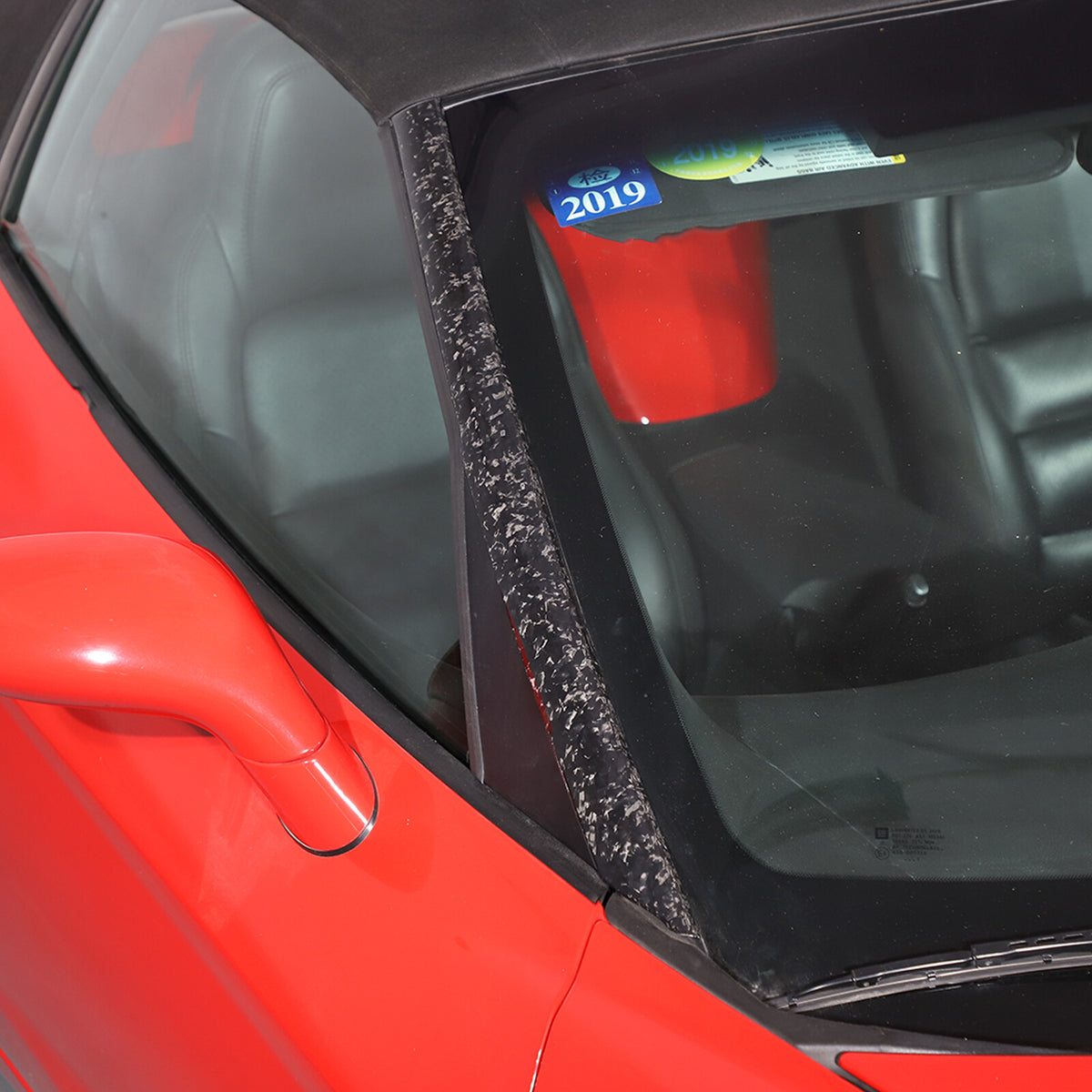 Forge Carbon Fiber Exterior Windshield A-Pillar Cover Trim For Corvette C6 05-13 10