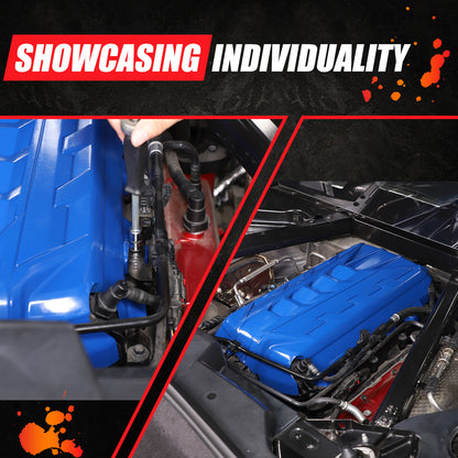 Blue Engine Bay Panel Cover Trim in Edge Blue For Corvette Coupe C8 2020-2026 22