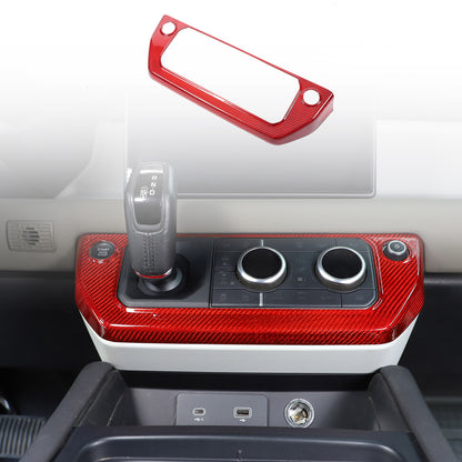 Red Real Carbon Fiber Air Conditioning Switch Panel Trim for LR Defender 2020-24 13