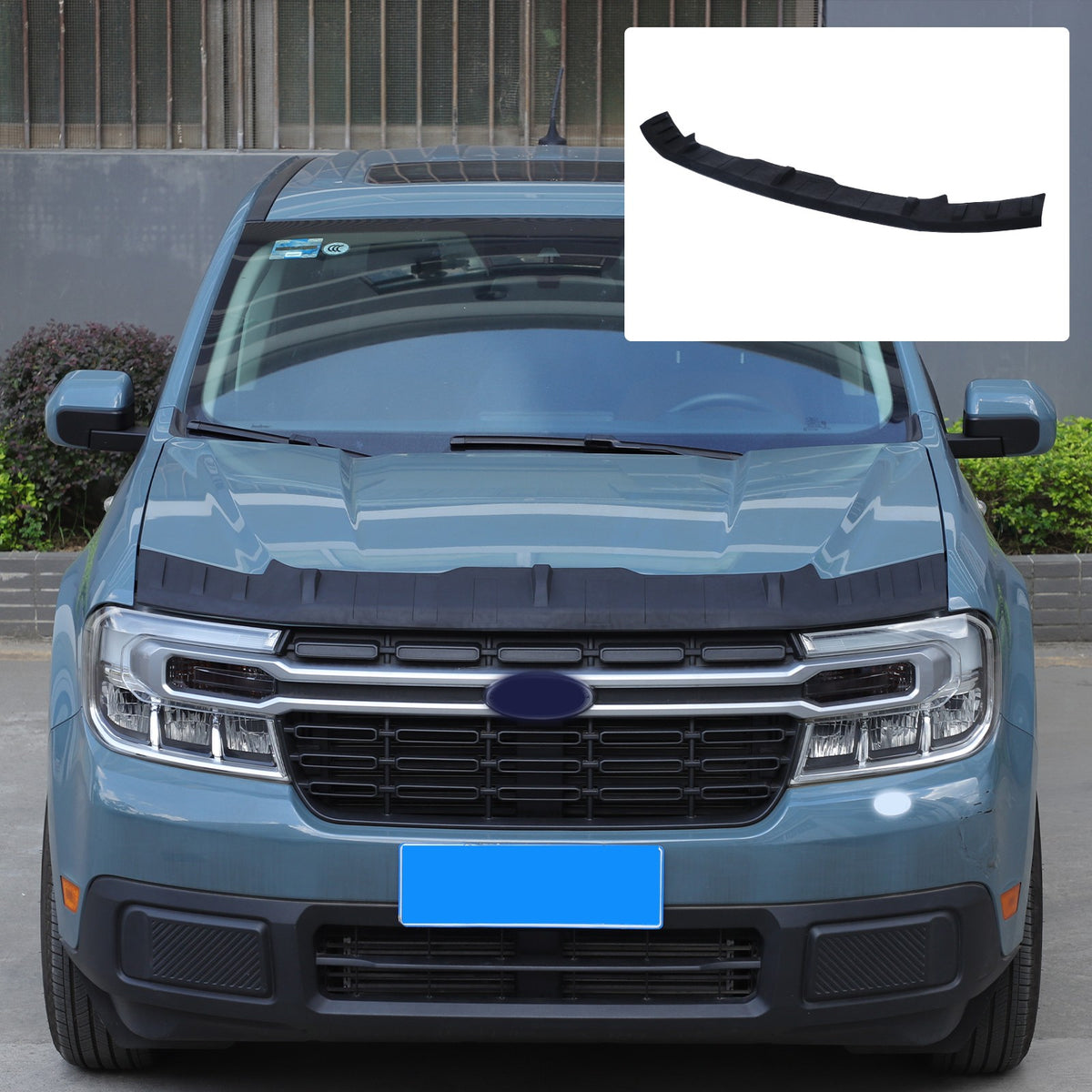 PU Leather Car Bonnet Hood Bra Wind & Bug Deflectors For Ford Maverick 2022+ US 2
