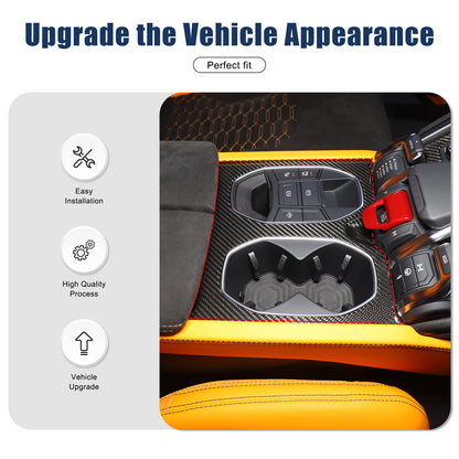 Matte Real Carbon Fiber Center Gear Cup Panel Trim For Lamborghini URUS 18-23 14