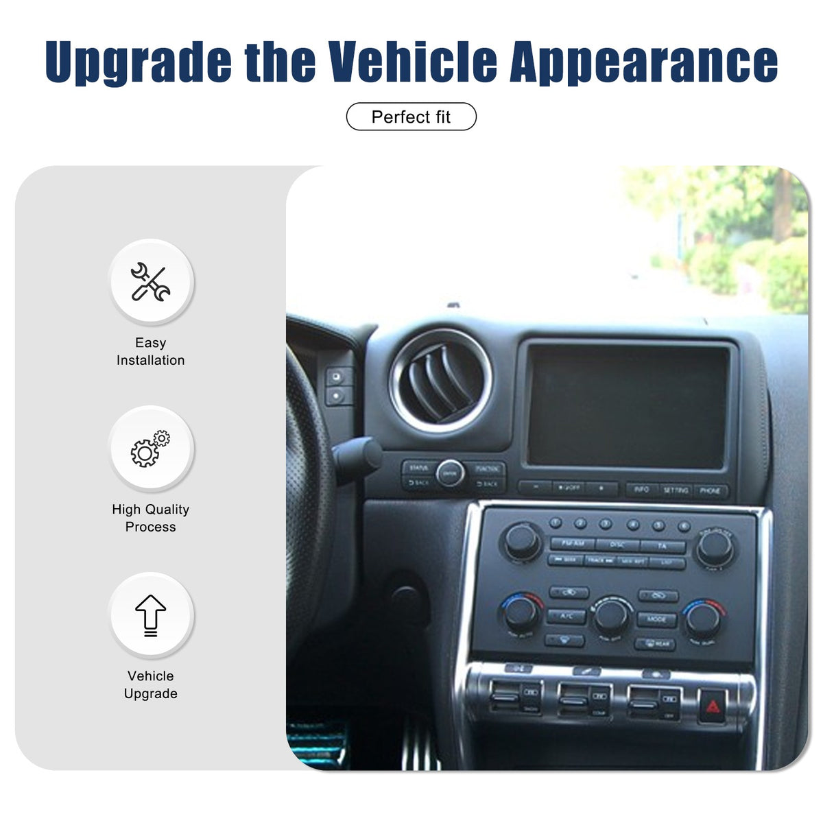 Matte Real Carbon Fiber Center Console Navigation Trim For Nissan GTR R35 08‑16 13