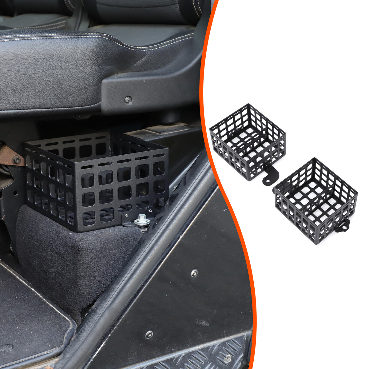 Alloy Second Row Seat Side Storage Basket Tray For LR Defender L316 2004-2018 10