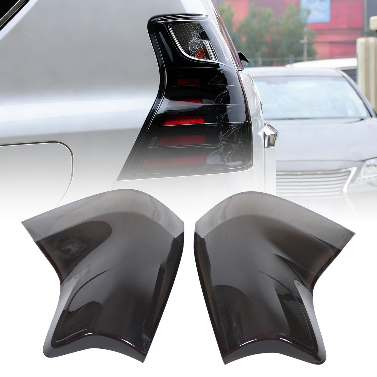 Smoked Black Rear Tail Light Guard Cover Trim Bezel For Lexus GX460 10-23 US 8