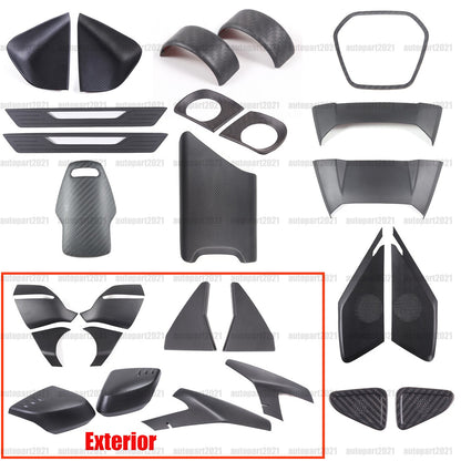 Matte Real Carbon Fiber Interior Exterior Trim Cover For Corvette C8 2020-25 1