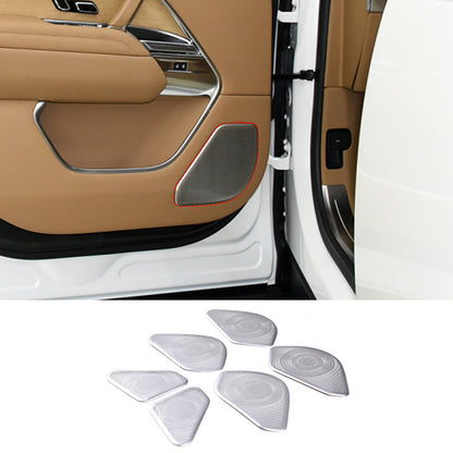 Silver S. Steel Door Speaker Panel Trim Cover For LR Range Rover Vogue 2022-2023 3