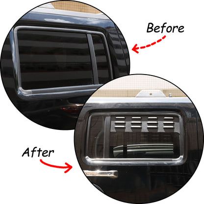 Black Aluminium Alloy Door Window Air Vents Screens For Hummer H3 2005-09 11