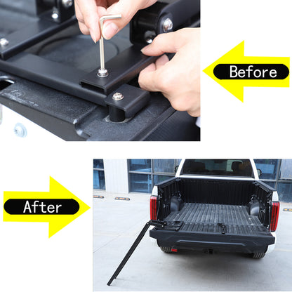 Pickup Foldable Truck Tailgate Ladder Foot Step Ladder For Toyota Tundra 22+ US 6