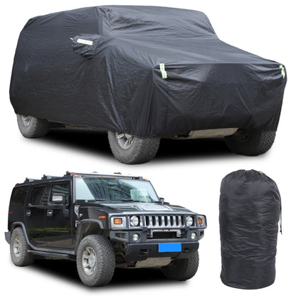 Black Full Car Cover Outdoor Waterproof Sun Car Cover For Hummer H2 2003-2009 24