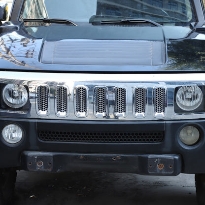 ABS Silver Front Grille Insect Screen Cover For Hummer H3 2005-2009 14