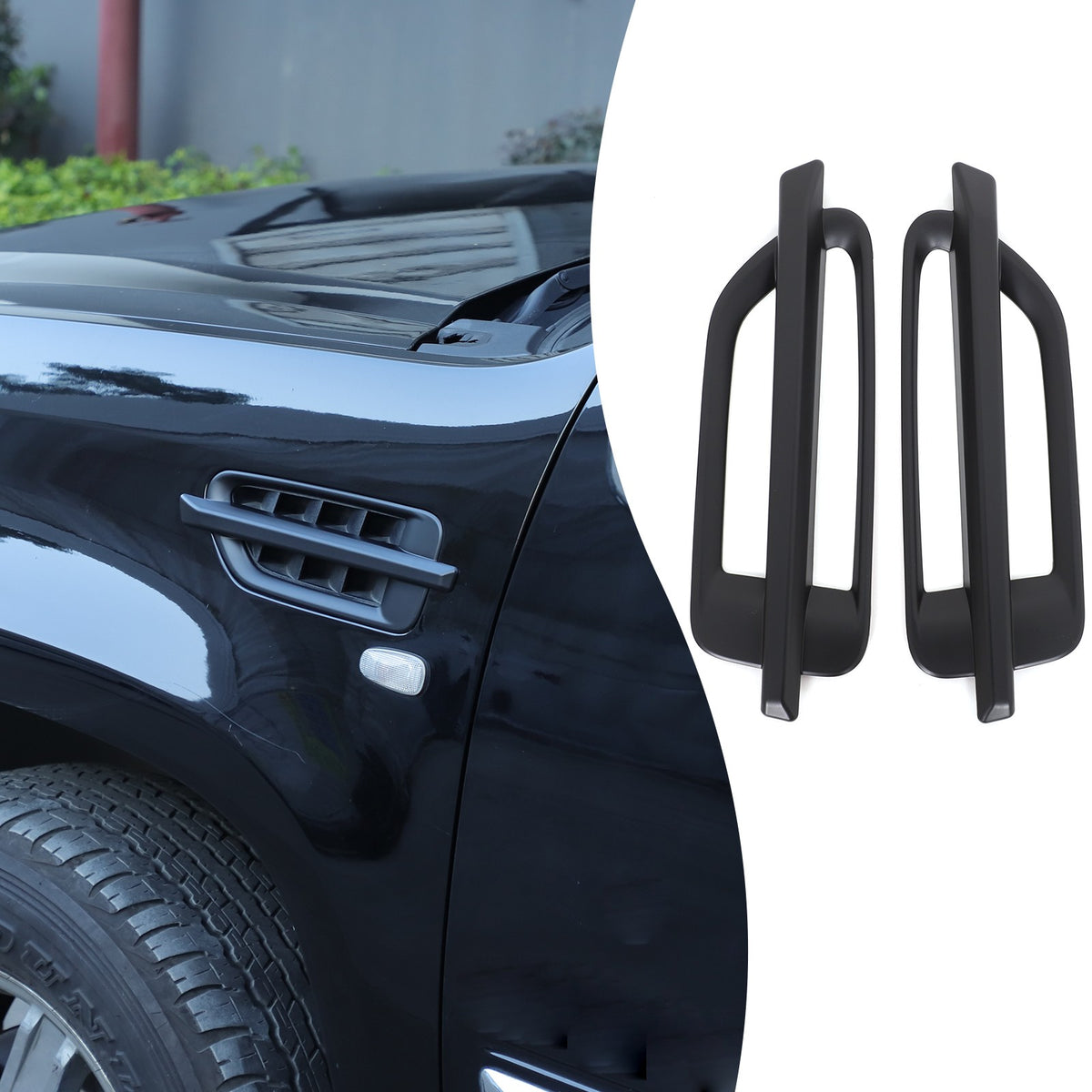 ABS Matte Black Side Air Fender Vent Trim For Cadillac Escalade 2007-2014 15