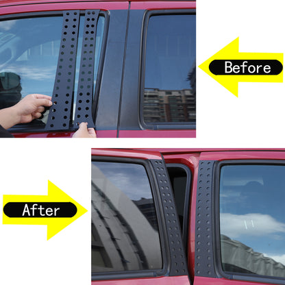 Black Aluminum Alloy Window Center Pillar Trim Panel For Toyota Tacoma 16-23 US 15