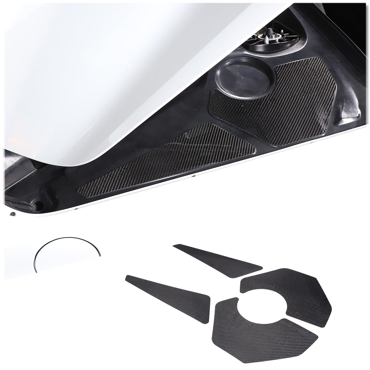 Real Dry Carbon Fiber Engine Bay Tank Panel Cover Frame Trim For Corvette C8 20+ 52