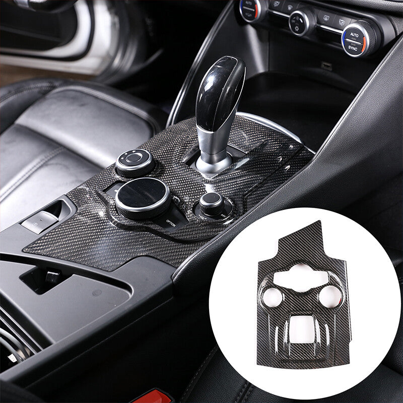 For Alfa Romeo Giulia Stelvio 2017-19 Central Control Gear Panel Cover 1