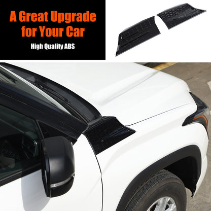 Glossy Piano Black Fender Upper Decoration Cover Trim For Toyota Tundra 2022+ US 17