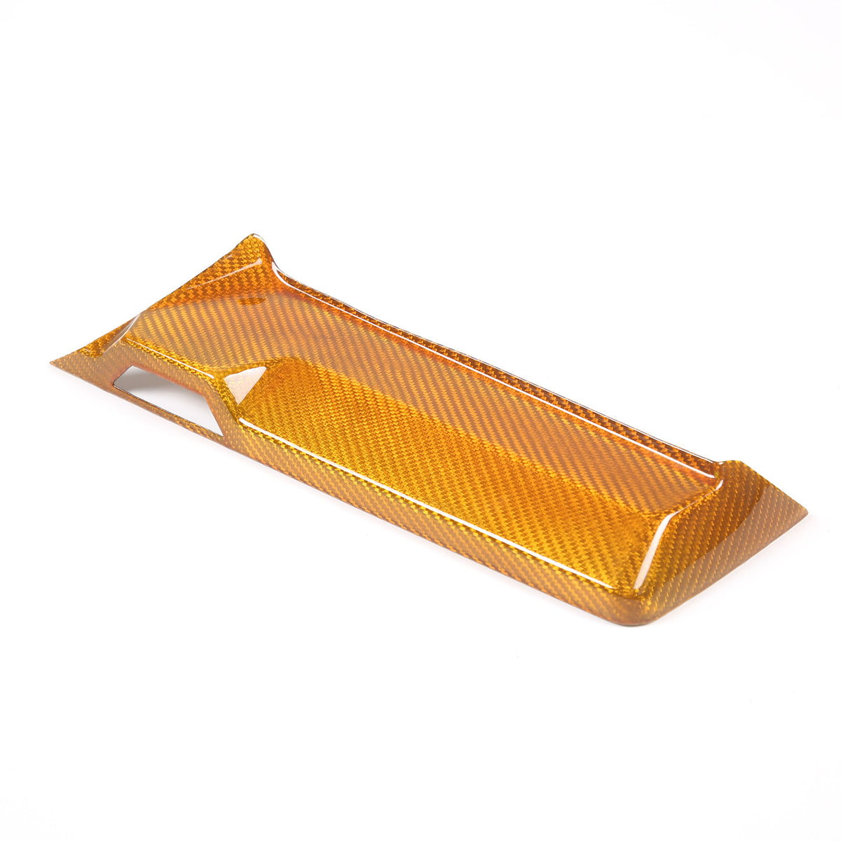Yellow Carbon Fiber Center Console Screen Back Frame Trim For Corvette C8 20-25 11