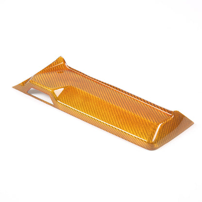 Yellow Carbon Fiber Center Console Screen Back Frame Trim For Corvette C8 20-25 11