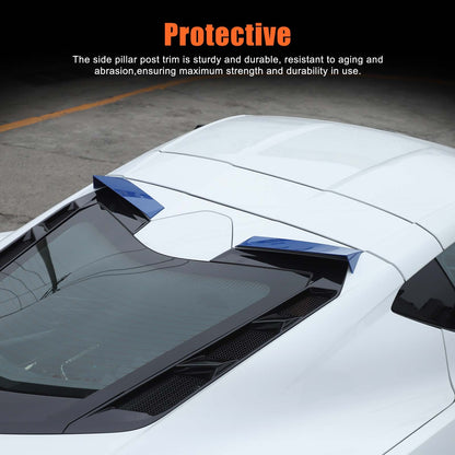 Blue Rear Windshield Spoiler Anti-wind Buffeting Deflector for Corvette C8 Coupe 4