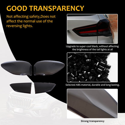 Smoked Black Rear Tail Light Guard Decor Cover Trim Bezel For BMW X1 F48 2020-22 21
