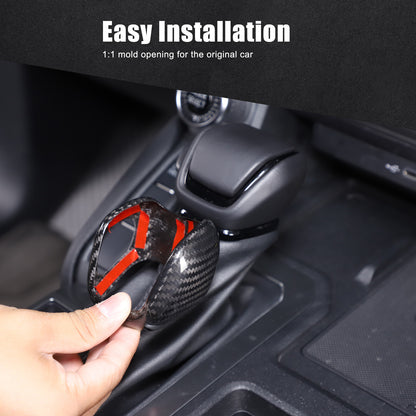 Real Carbon Fiber Center Gear Shift Knob Trim For Toyota Land Cruiser LC250 24+ 24