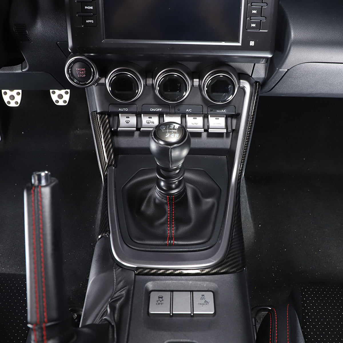 ABS Carbon Fiber Interior Center Console Trim Set Fits For GR86/BRZ 2022-2025 US - Variants 1-5 4