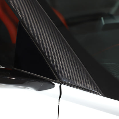 Real Carbon Fiber Exterior Door Mirror Full Set Cover Trim Kit For C8 Corvette 9