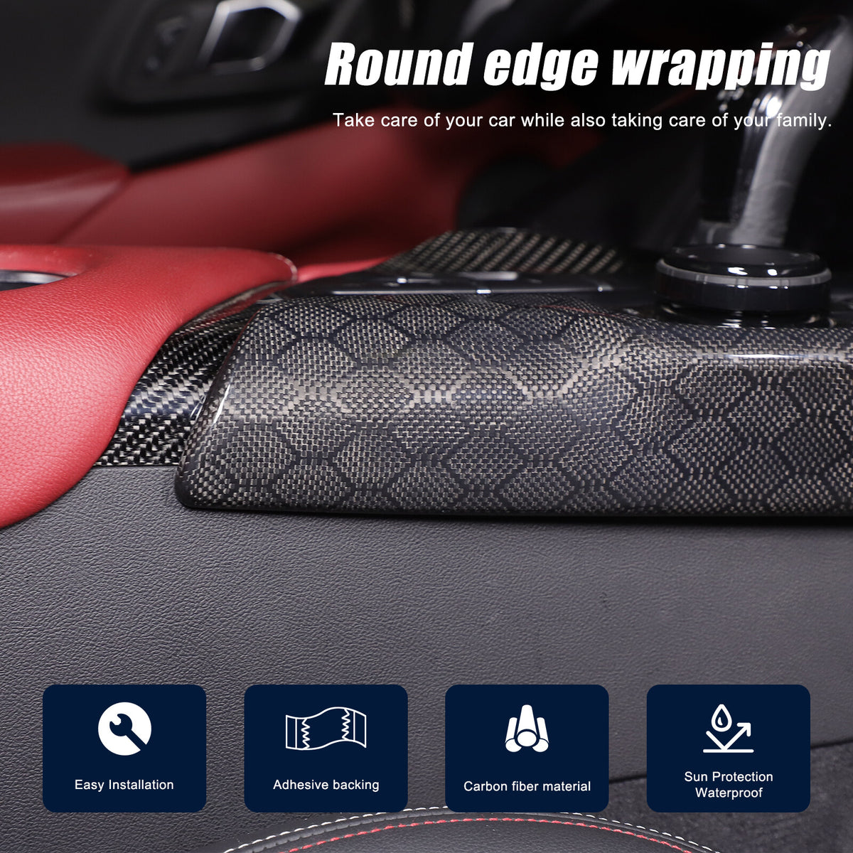 Real Carbon Fiber Console Gear Shift Frame Side Cover For Toyota Supra A90 19-25 18