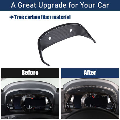 Real Carbon Fiber Dashboard Instrument Cover Trim For Toyota Supra A90 2019-22 14