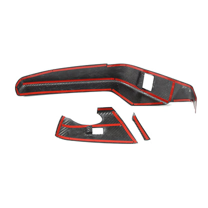 Real Carbon Fiber Window Lift Switch Button Trim Cover For Corvette C7 2014-19 5