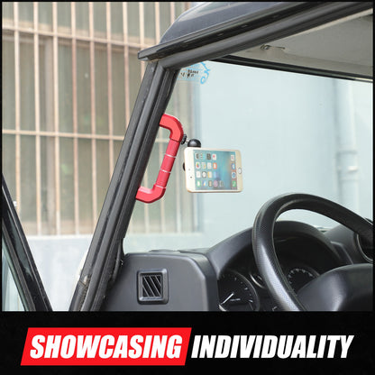 Replace Red A-Pillar Handle W/Phone Mount For LR Defender L316 2004-2018 7