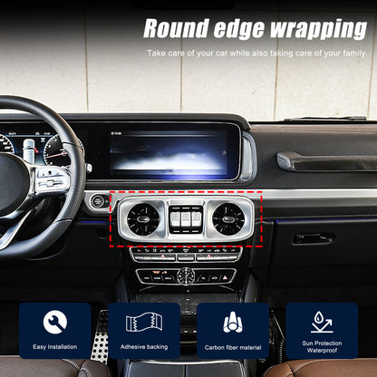 Real Carbon Fiber Center air outlet Trim Cover For Benz W463 G550 G63 19-20 12