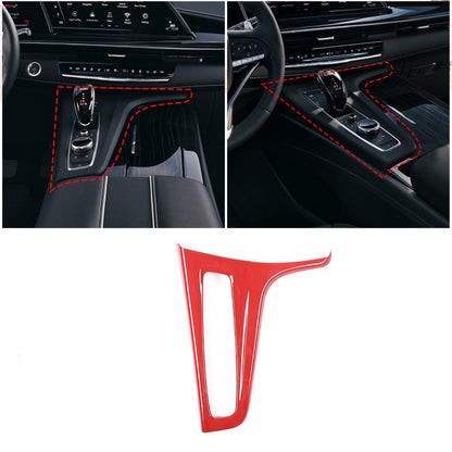 Red ABS Center Control Gear Trim Panel Trim Cover For Cadillac Escalade 21-23 10