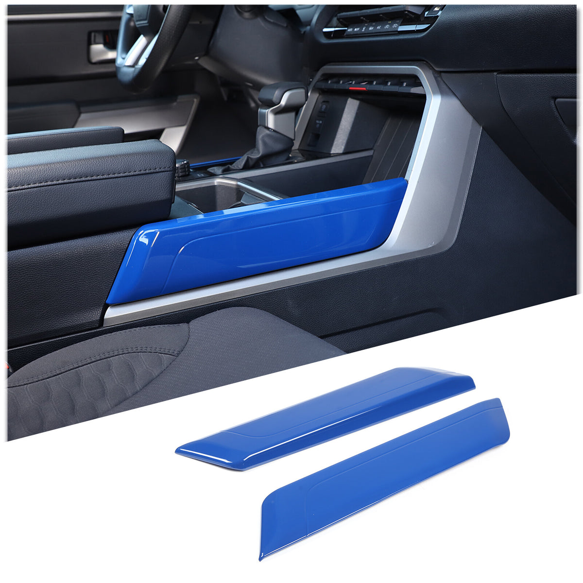 ABS Blue Car Center Panel Trim Interior Accessories For Toyota Tundra 2022-2026 - Variants 11-14 3