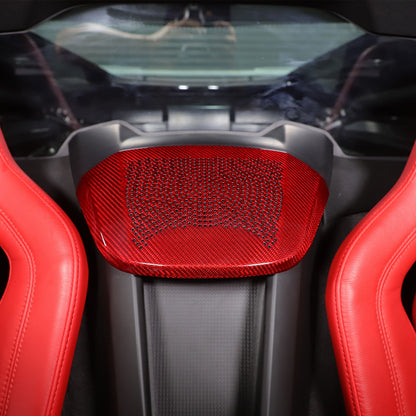 Real Carbon Fiber Rear Speaker Grill Cover For Corvette C8 2LT 3LT 2020+ 15