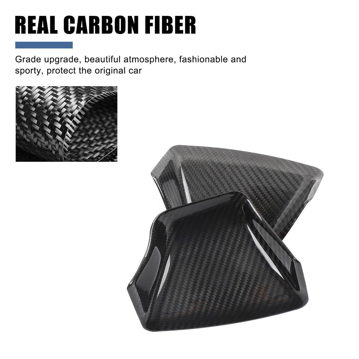 Real Carbon Fiber Exterior Door Handle Bowl Trim Cover for Corvette C6 2005-13 4