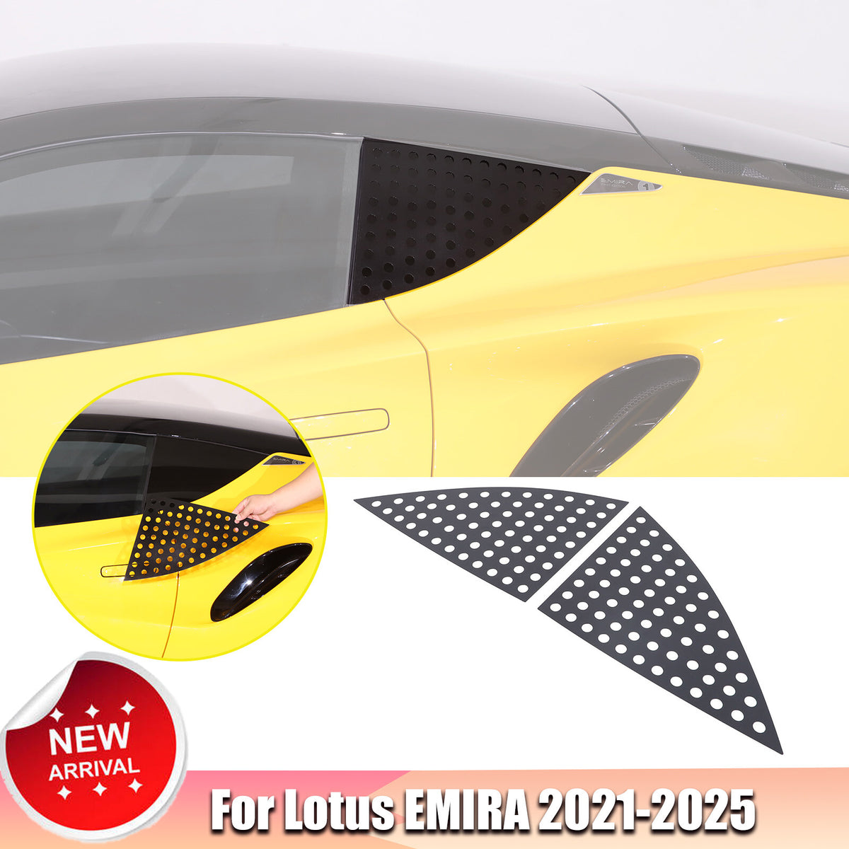 Alloy Exterior Rear Quarter Window Pillar Cover Trim For Lotus EMIRA 2021-2025 1