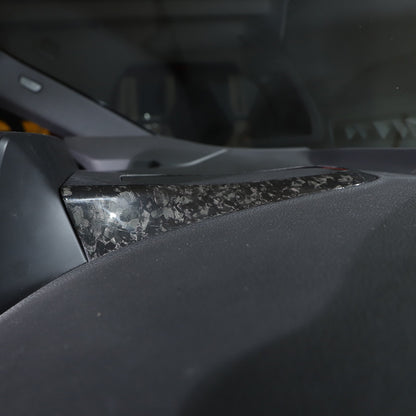 Forged Real Carbon Fiber Dashboard Speaker Trim Cover For Toyota Supra A90 2019+ 16
