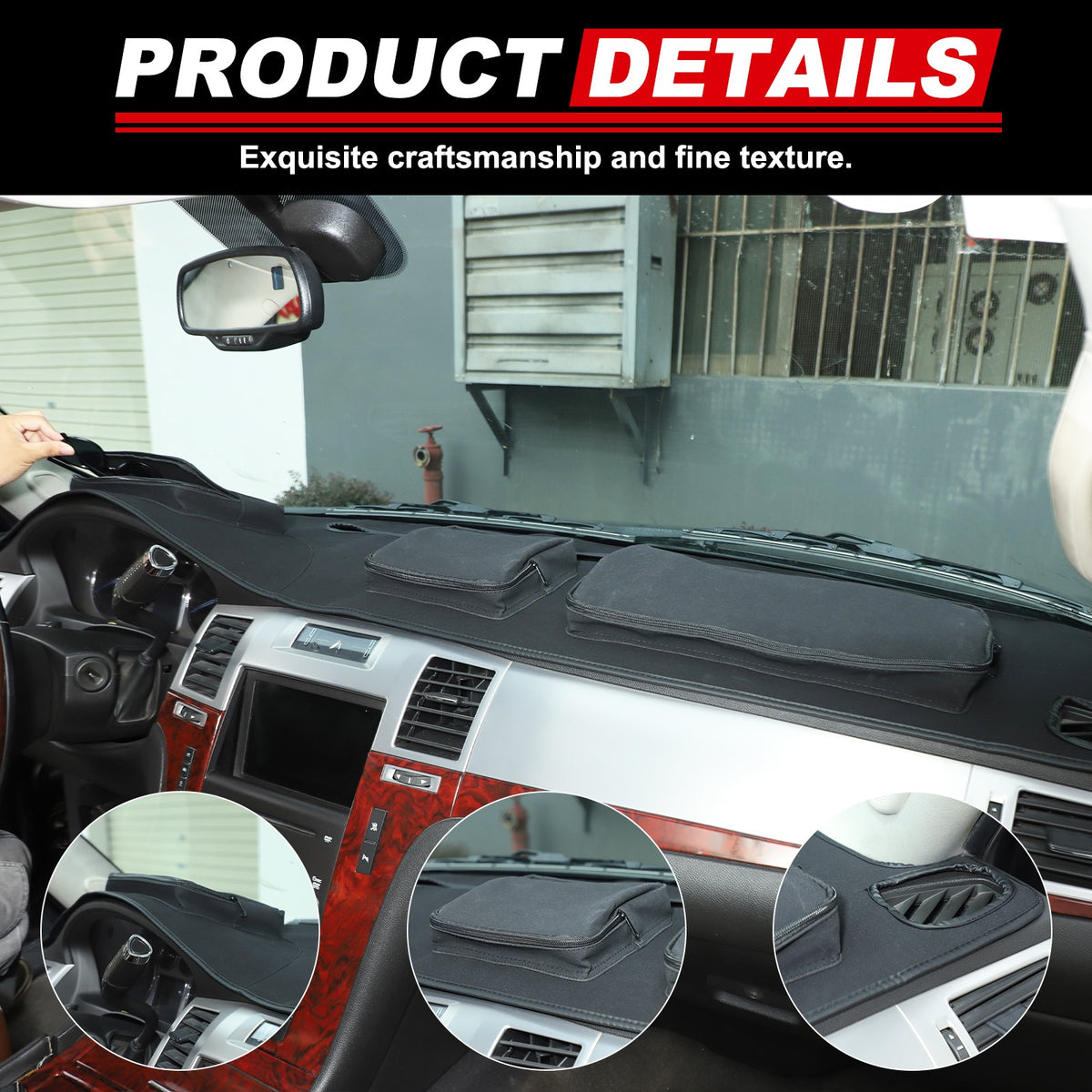 Interior Center Console Dashboard Storage Bag For Cadillac Escalade 2007-14 18