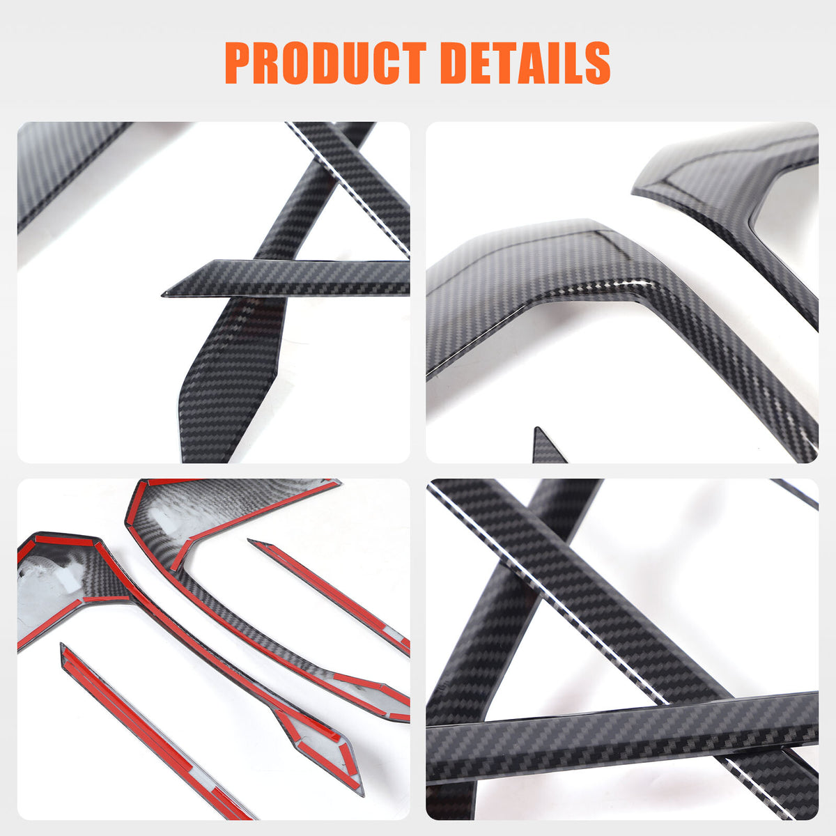 ABS Carbon Rear Bumper Taillight Fog Lamp Cover Trim For BMW 5 Series G60 i5 24+ 18