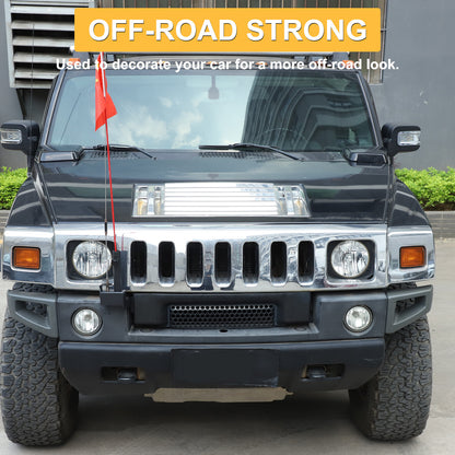 Front Bumper Flagpole Holder Antenna Mount Bracket For Hummer H2 2003-2009 22
