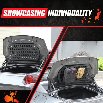 Tailgate Storage Panel Molle Panel Steel Cargo Shelf For Mazda MX-5 Miata 16-25 4