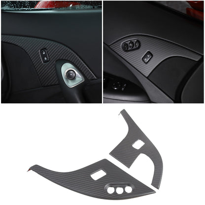 Matte Dry Real Carbon Fiber Center Console Trim Cover For Corvette C6 2005-13 86