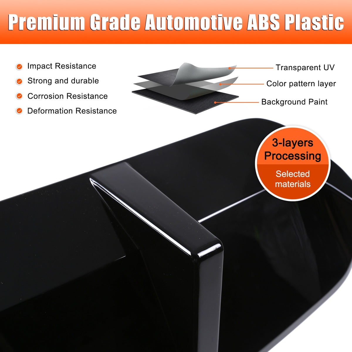 Piano Black Rear Lower Bumper Side Spoiler Trim For BMW X1 U12 23+ Sport US 21