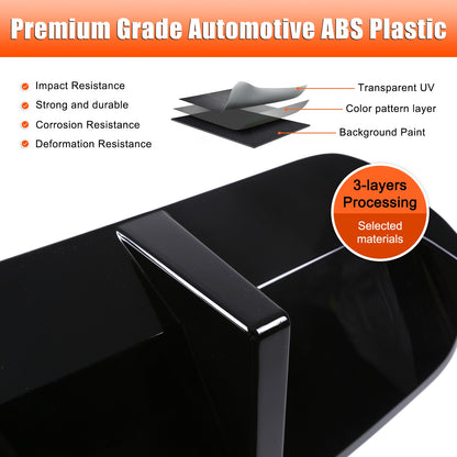 Piano Black Rear Lower Bumper Side Spoiler Trim For BMW X1 U12 23+ Sport US 21