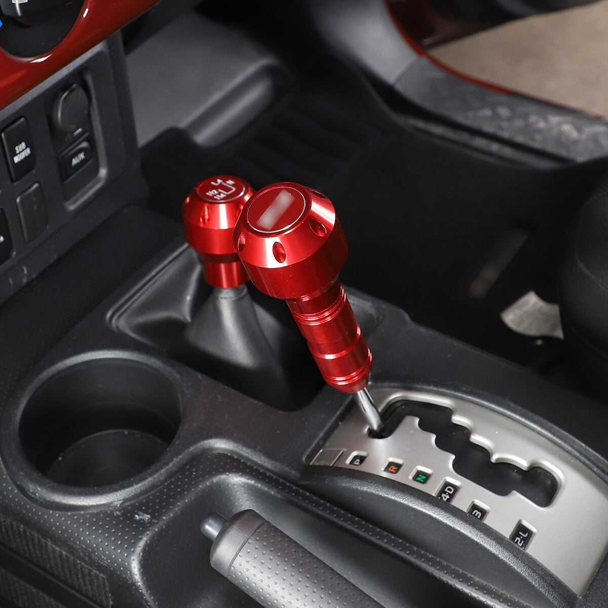 Red Alloy Dashboard Centrol Console Trim Set For Toyota FJ Cruiser 2007-21 23