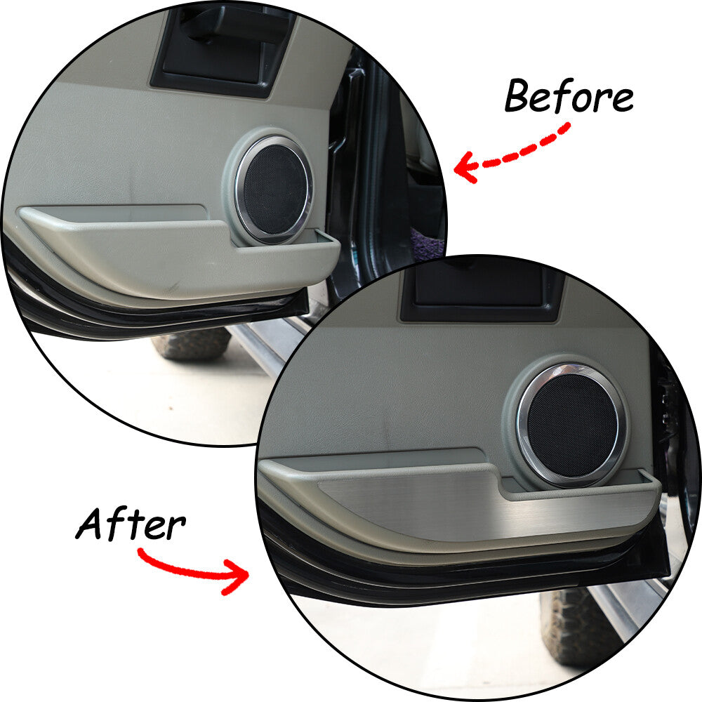 4PCS Silver Steel Inner Door Anti-Kick Panel Sticker Trim For Hummer H2 03-07 8
