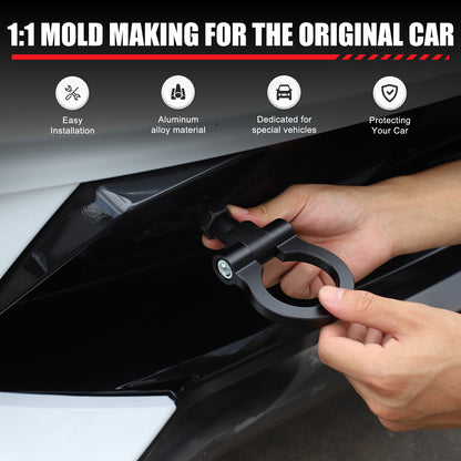 Front Bumper Trailer Track Racing Aluminum Tow Hook Ring For Corvette C8 20+ US 55